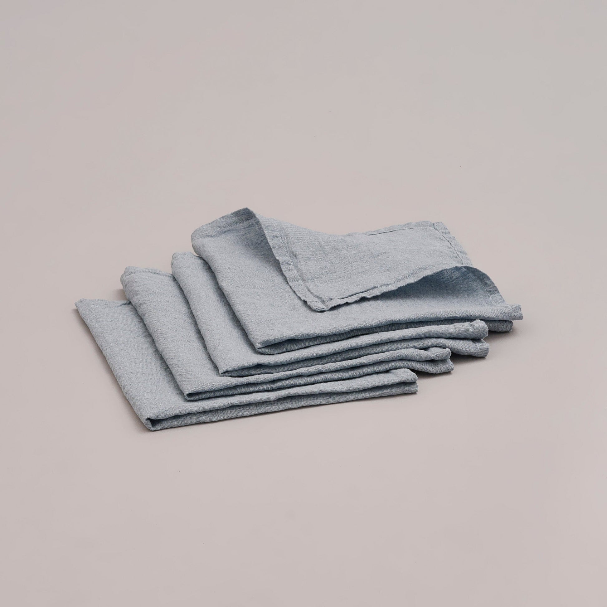 Leinen-Servietten Mediterran Blau, 4 Stück LEINEREI.com