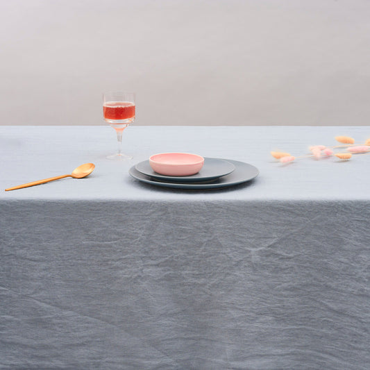 Leinen-Tischdecke Mediterran Blau LEINEREI.com