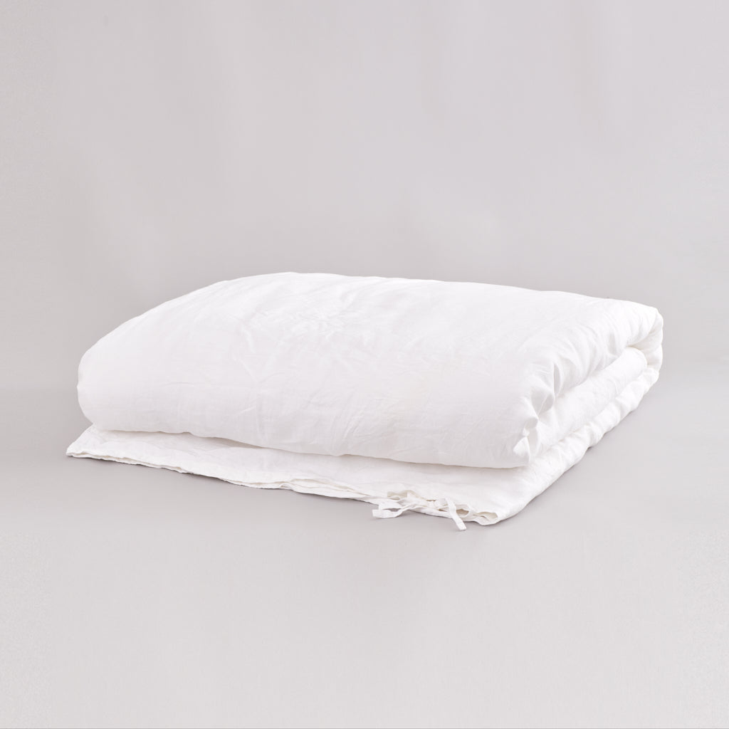 Deckenbezug Alpinweiß - Leinen-Bettwäsche - LEINEREI