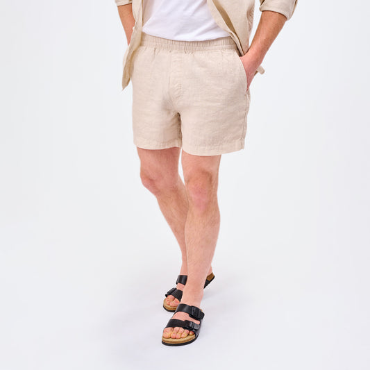 Leinen Shorts Herren Sand