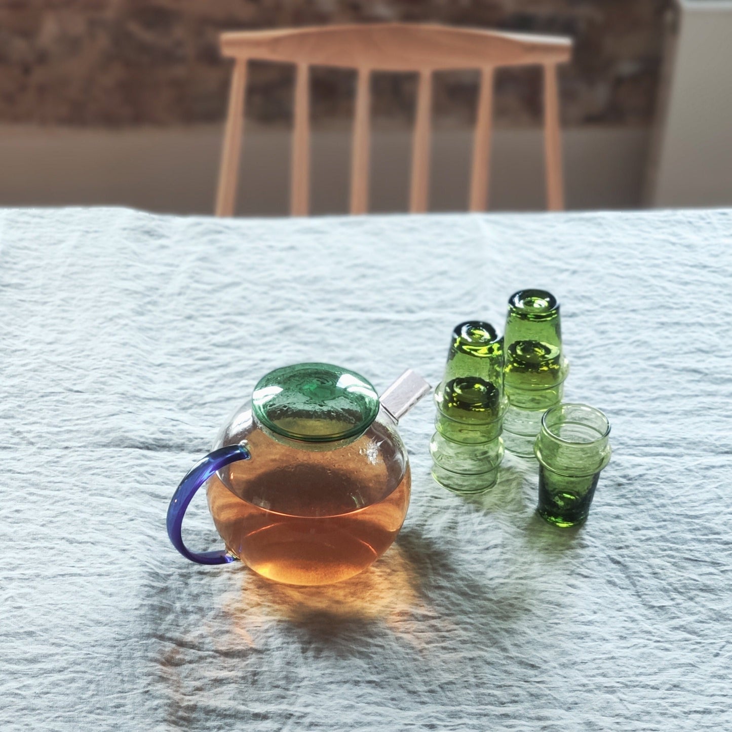 Leinen-Tischdecke Gletschergrau LEINEREI.com