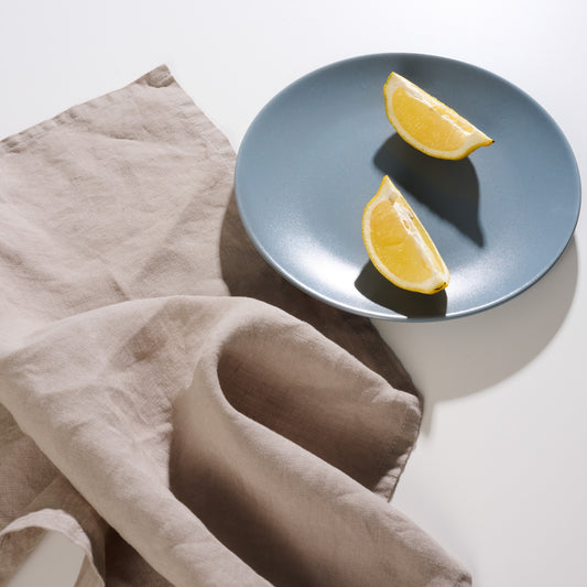 Leinen-Servietten Finca Taupe, 4 Stück