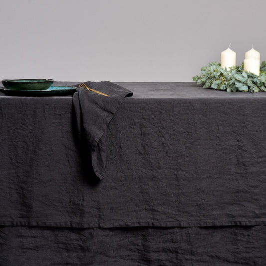 Leinen-Servietten Cozy Anthrazit, 4 Stück