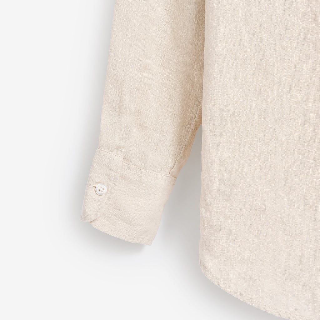 Leinenbluse Damen Sand Beige