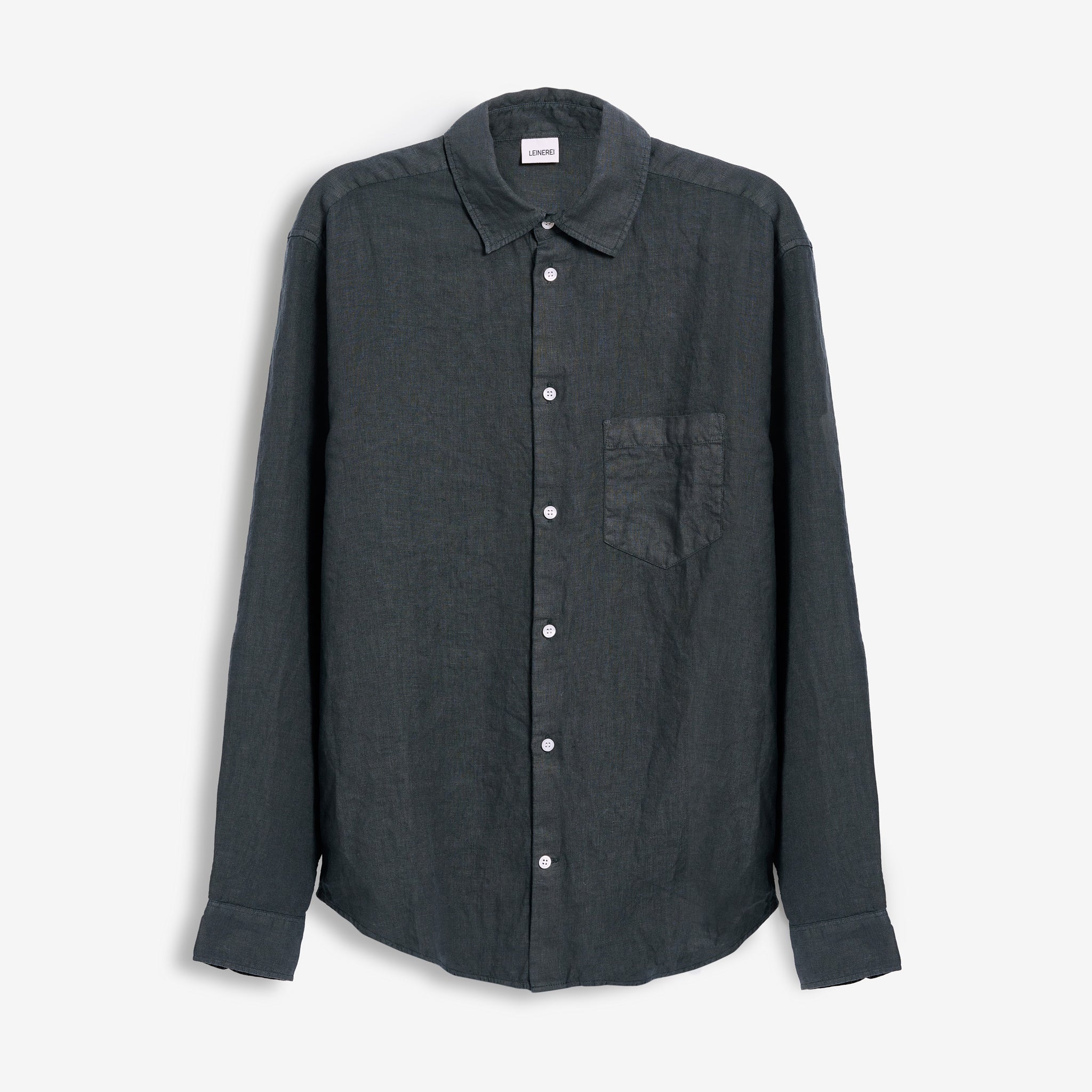 Leinenhemd Herren Cozy Anthrazit