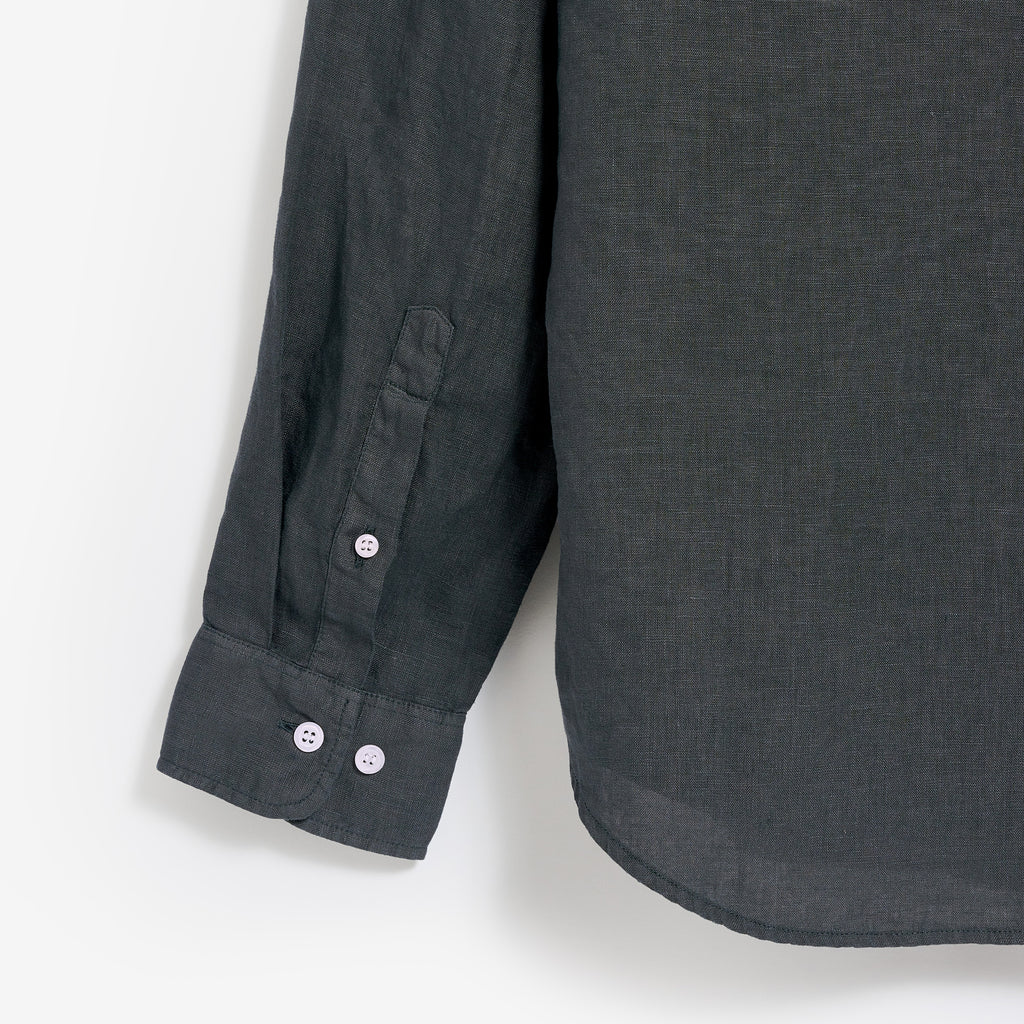 Leinenhemd Herren Cozy Anthrazit