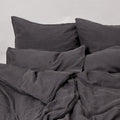 Leinen-Kissenbezug Cozy Anthrazit