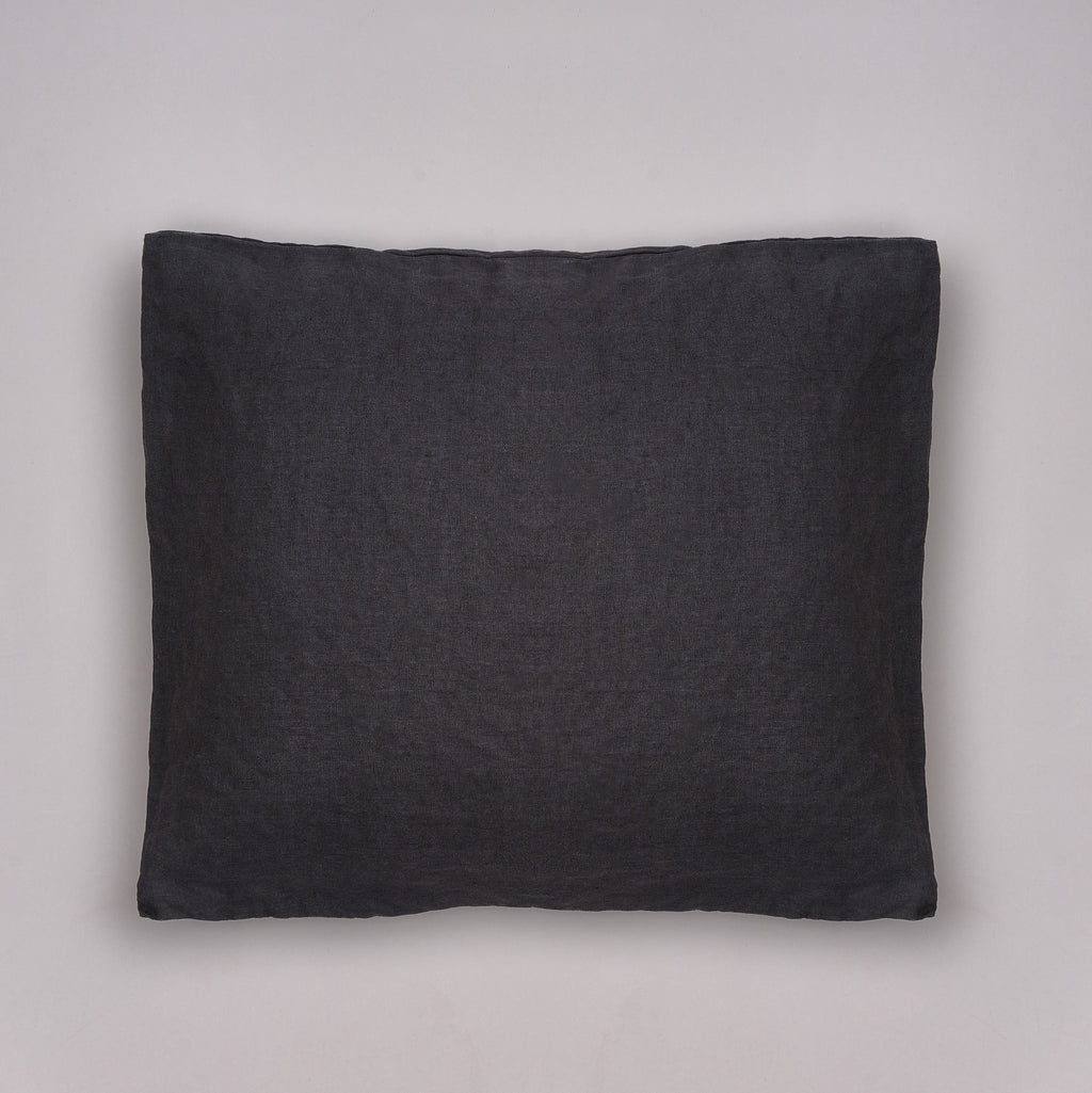 Leinen-Kissenbezug 40x40 cm Cozy Anthrazit