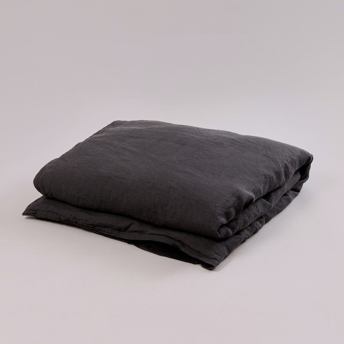 Leinen-Bettdeckenbezug Cozy Anthrazit