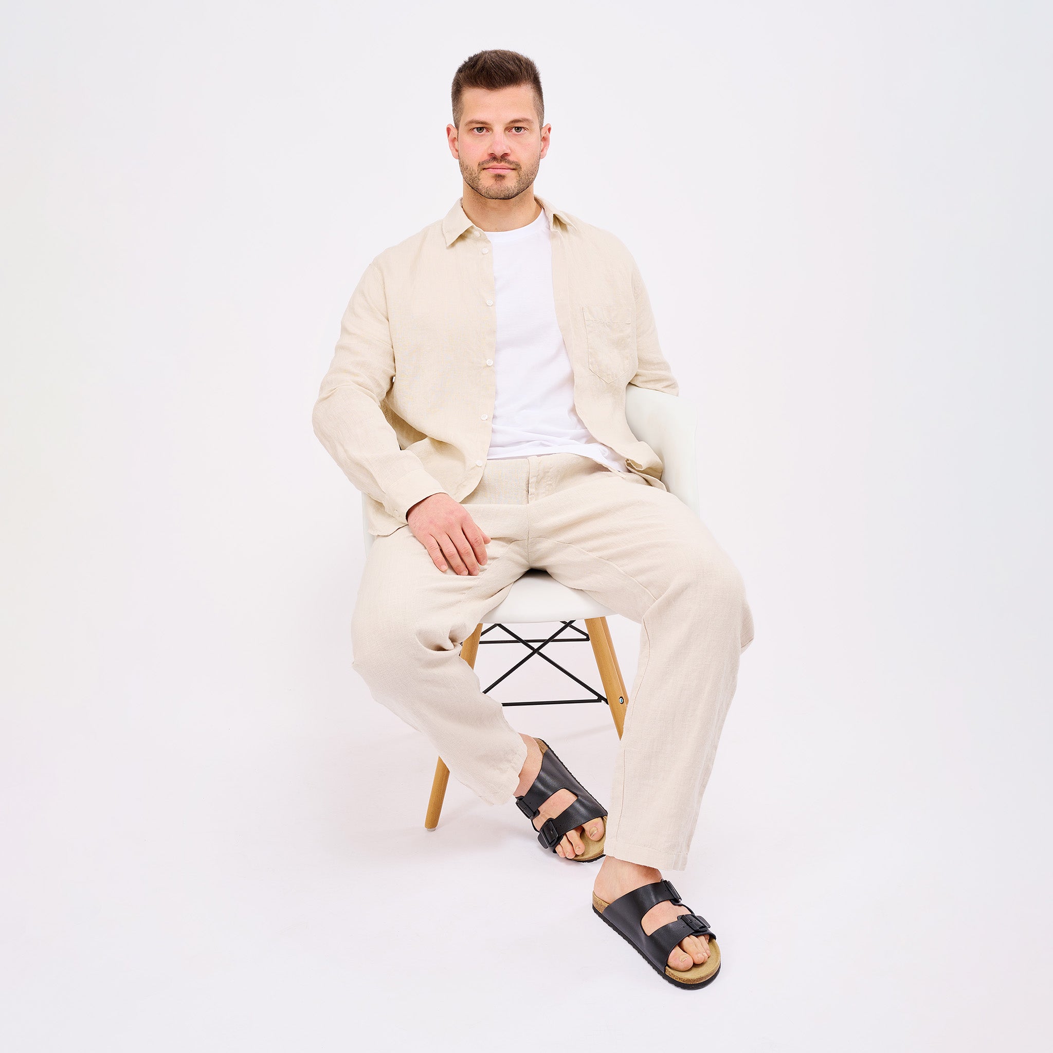 Leinenhose Herren Sand Beige