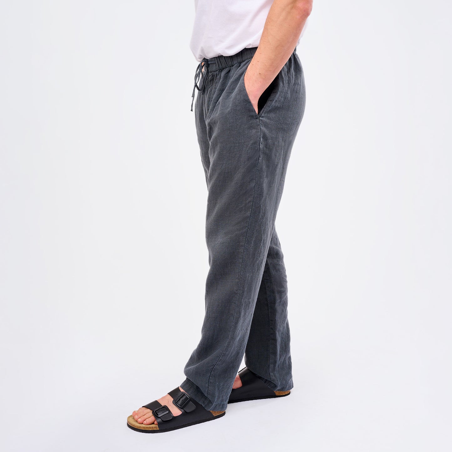Leinenhose Herren Cozy Anthrazit