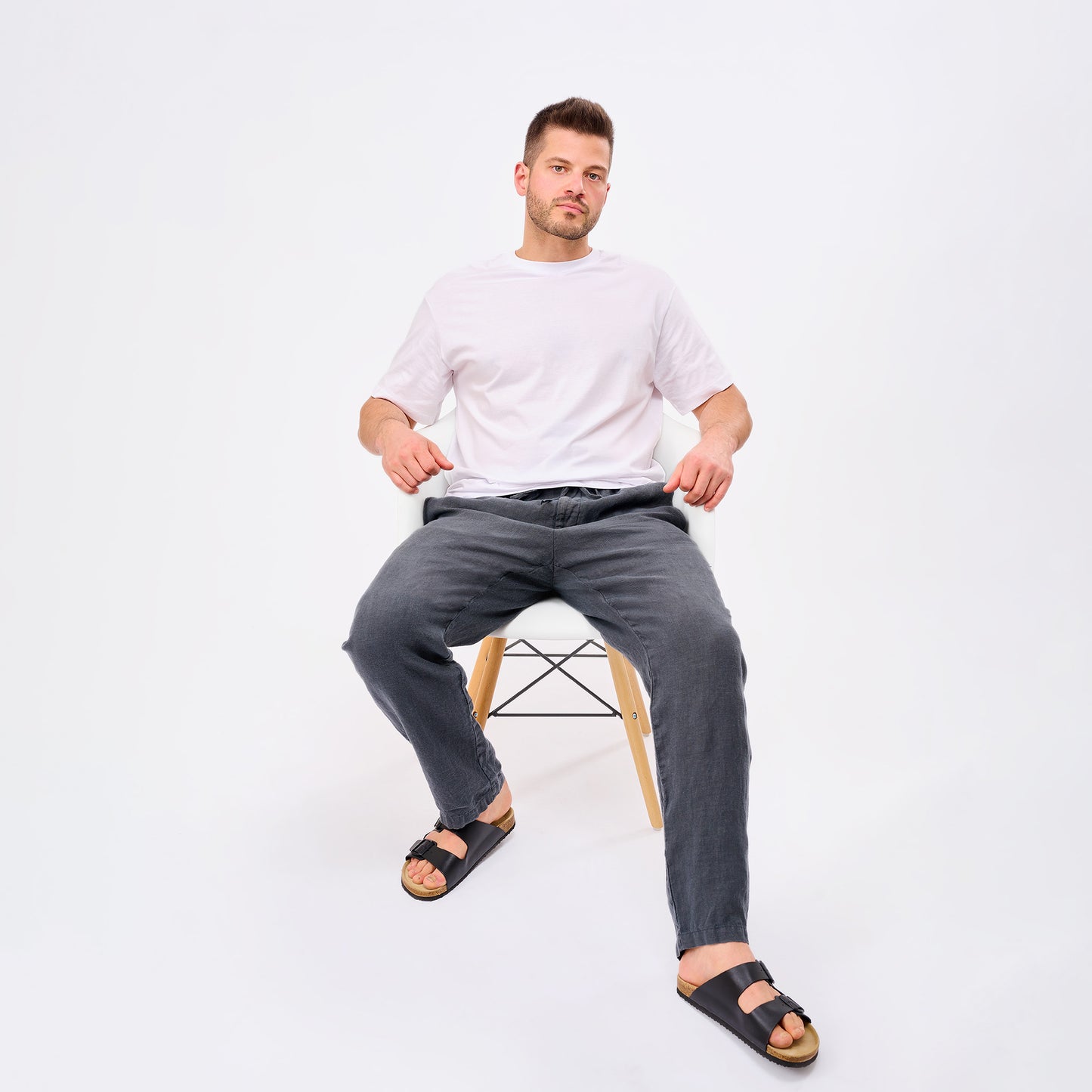 Leinenhose Herren Cozy Anthrazit