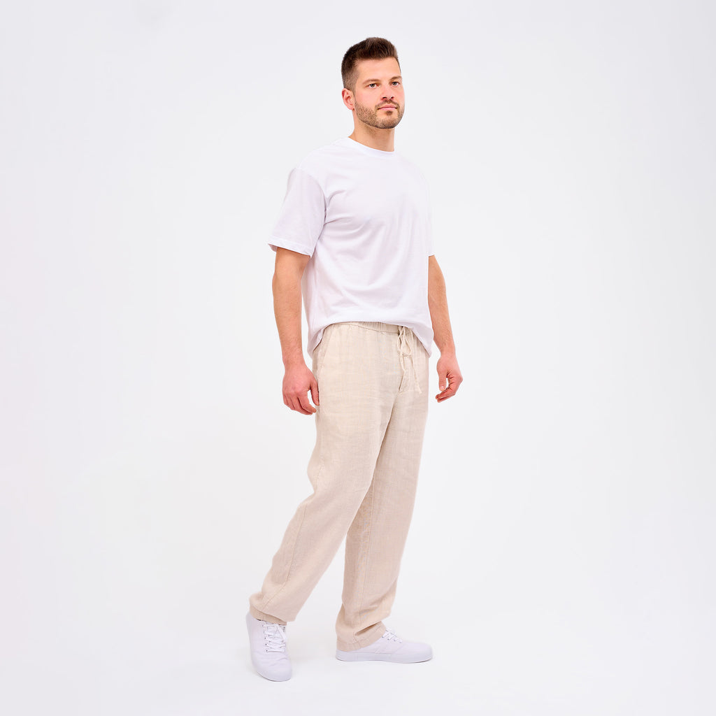 Leinenhose Herren Sand Beige
