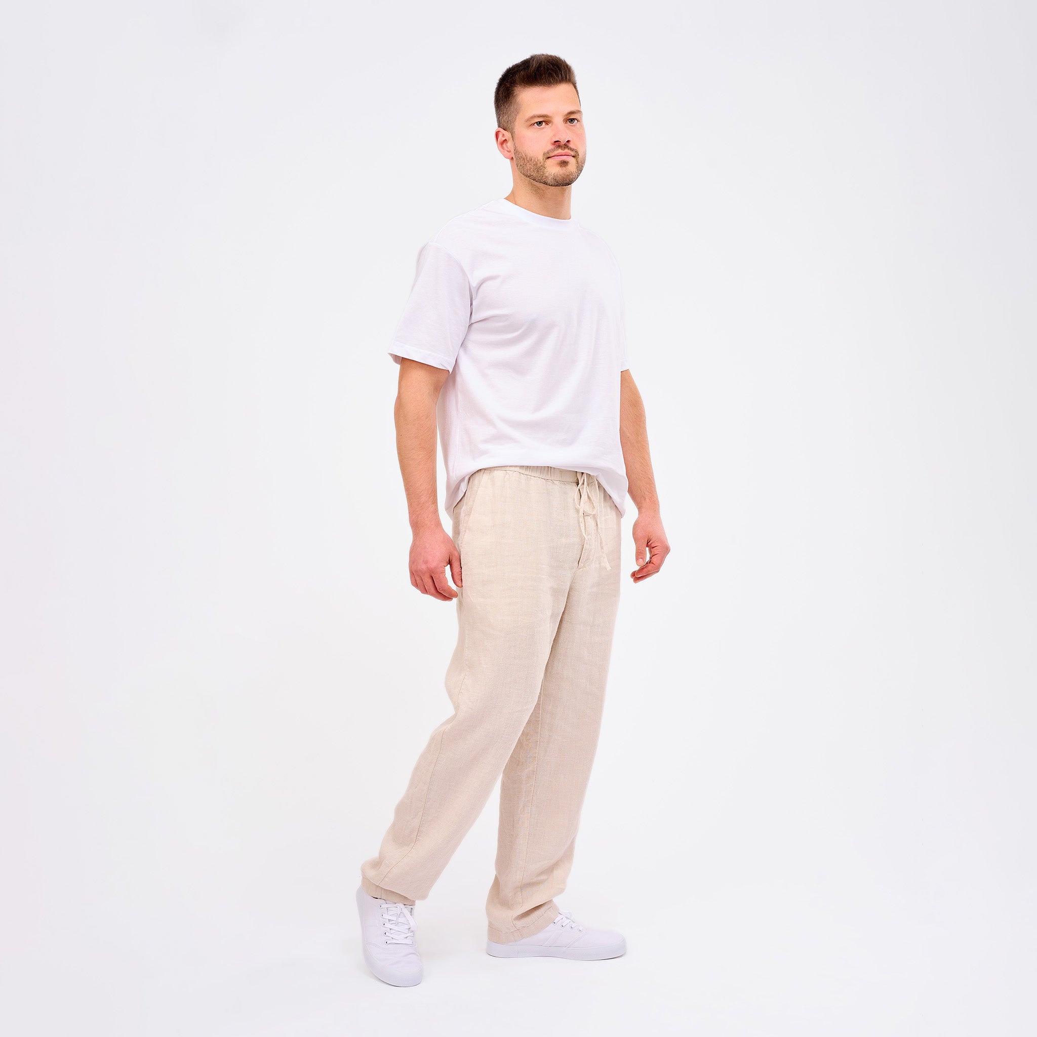 Leinenhose Herren Sand Beige