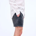 Leinen Shorts Herren Cozy Anthrazit