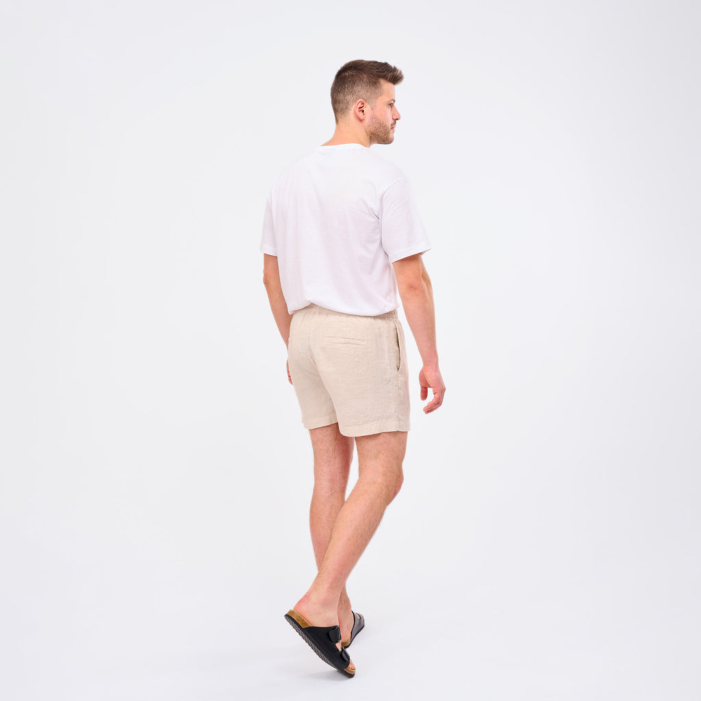 Leinen Shorts Herren Sand