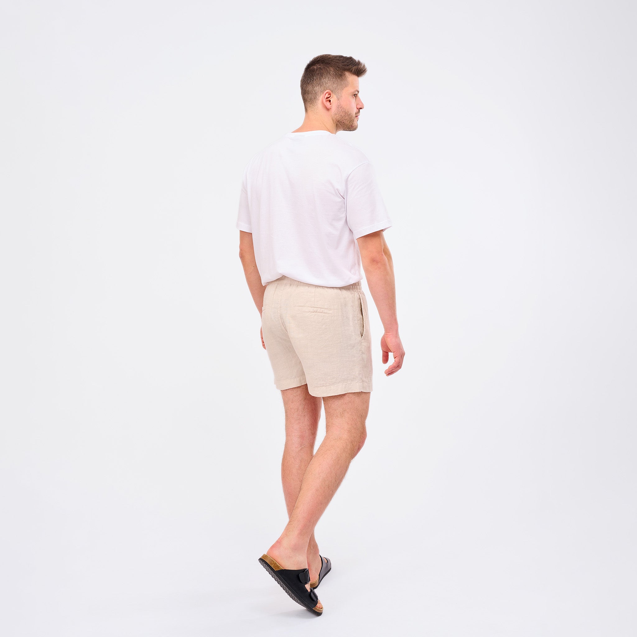 Leinen Shorts Herren Sand
