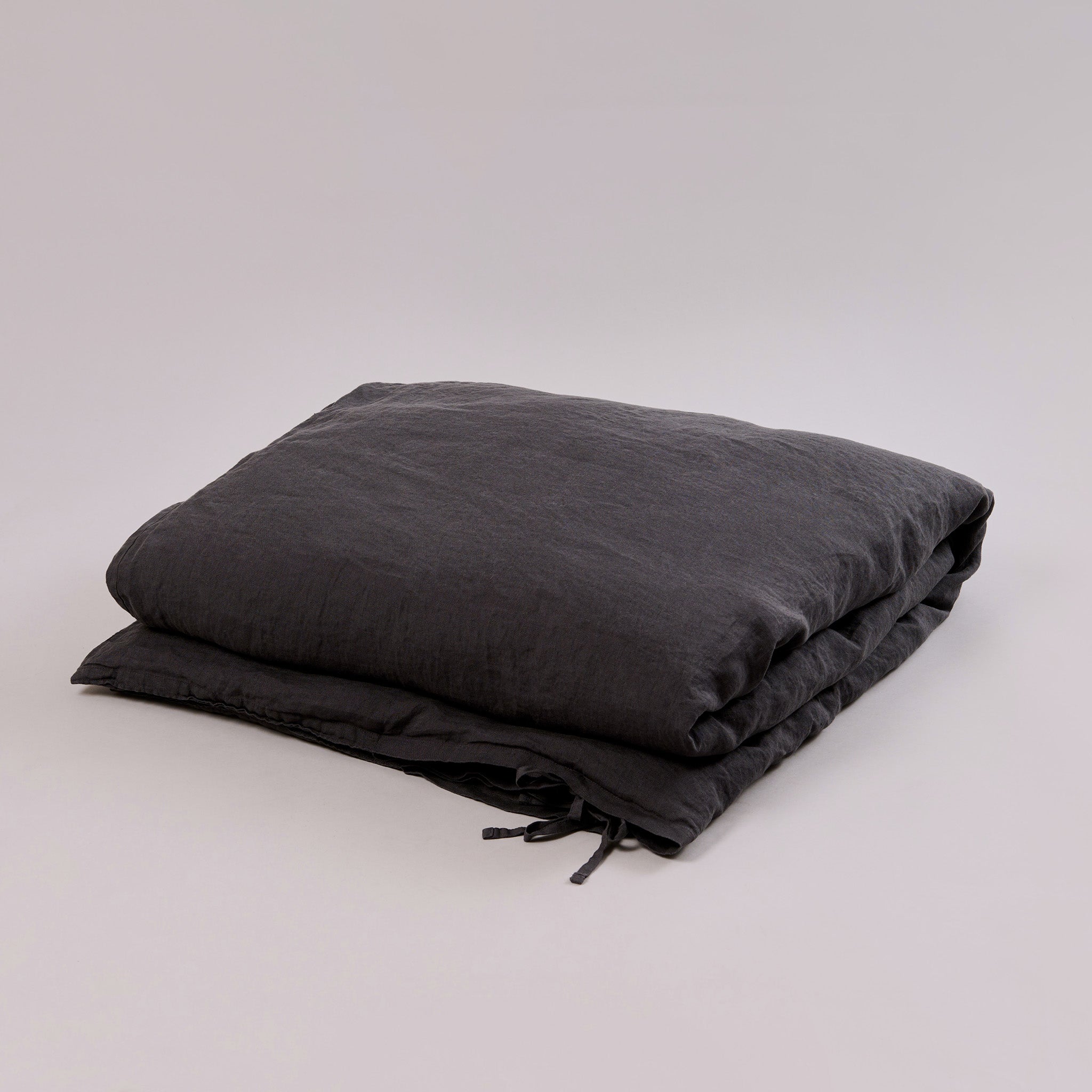 Leinen-Deckenbezug Cozy Anthrazit