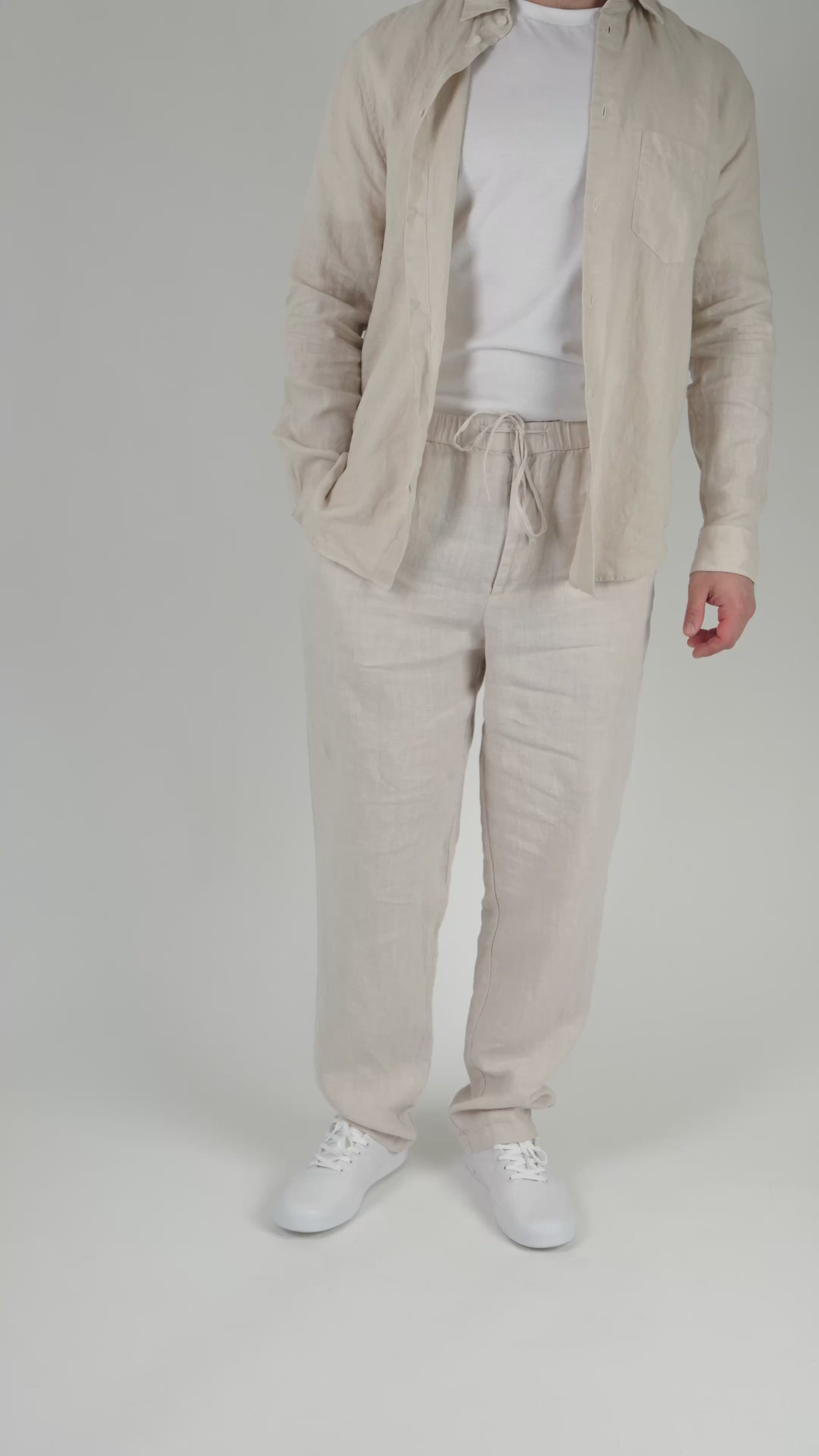 Leinenhose Herren Sand Beige